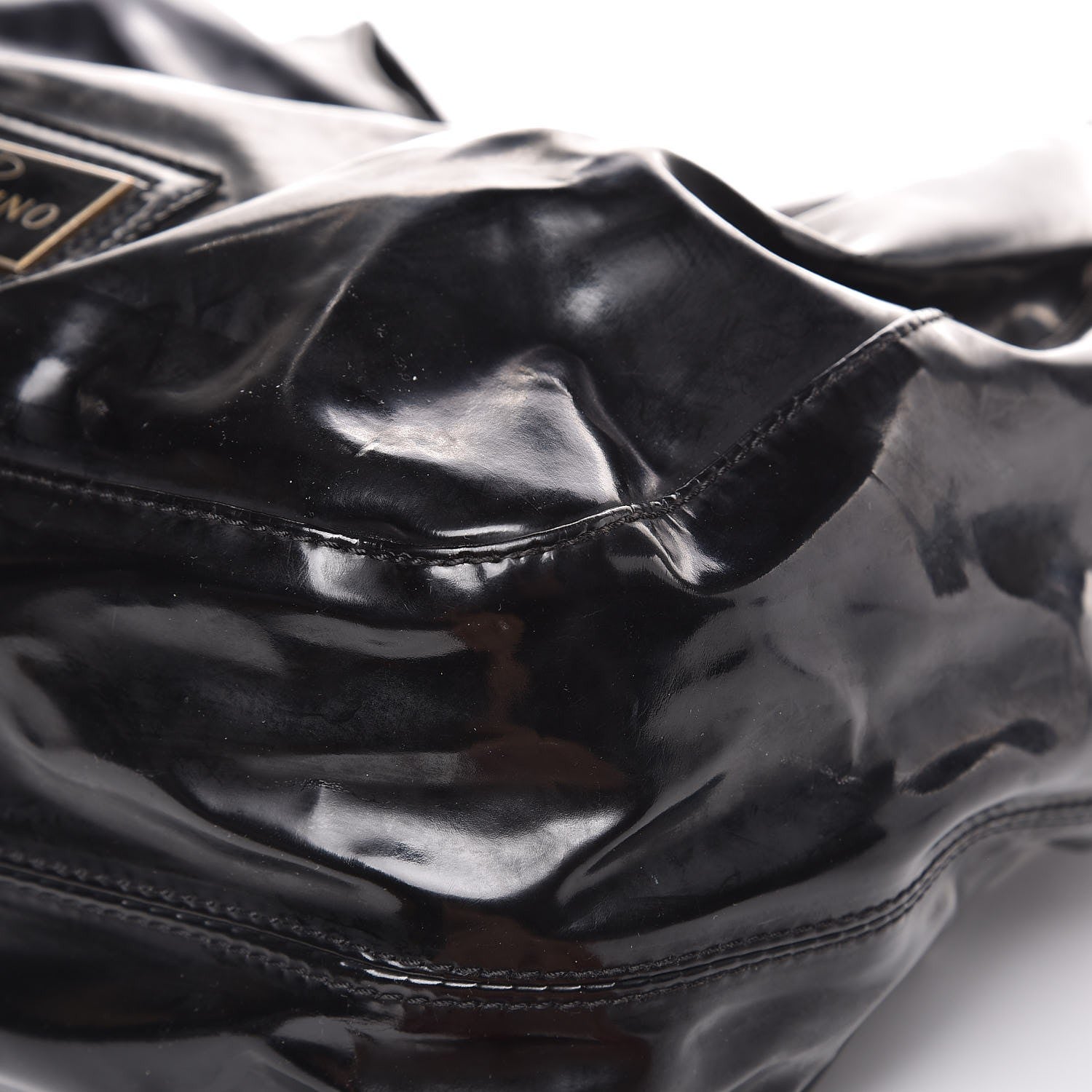Valentino Garavani Patent Lacca Small Nuage Bow Hobo Black 10 of 13
