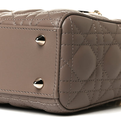 Christian Dior Lambskin Cannage Small My ABCDior Lady Dior Warm Taupe 9 of 13