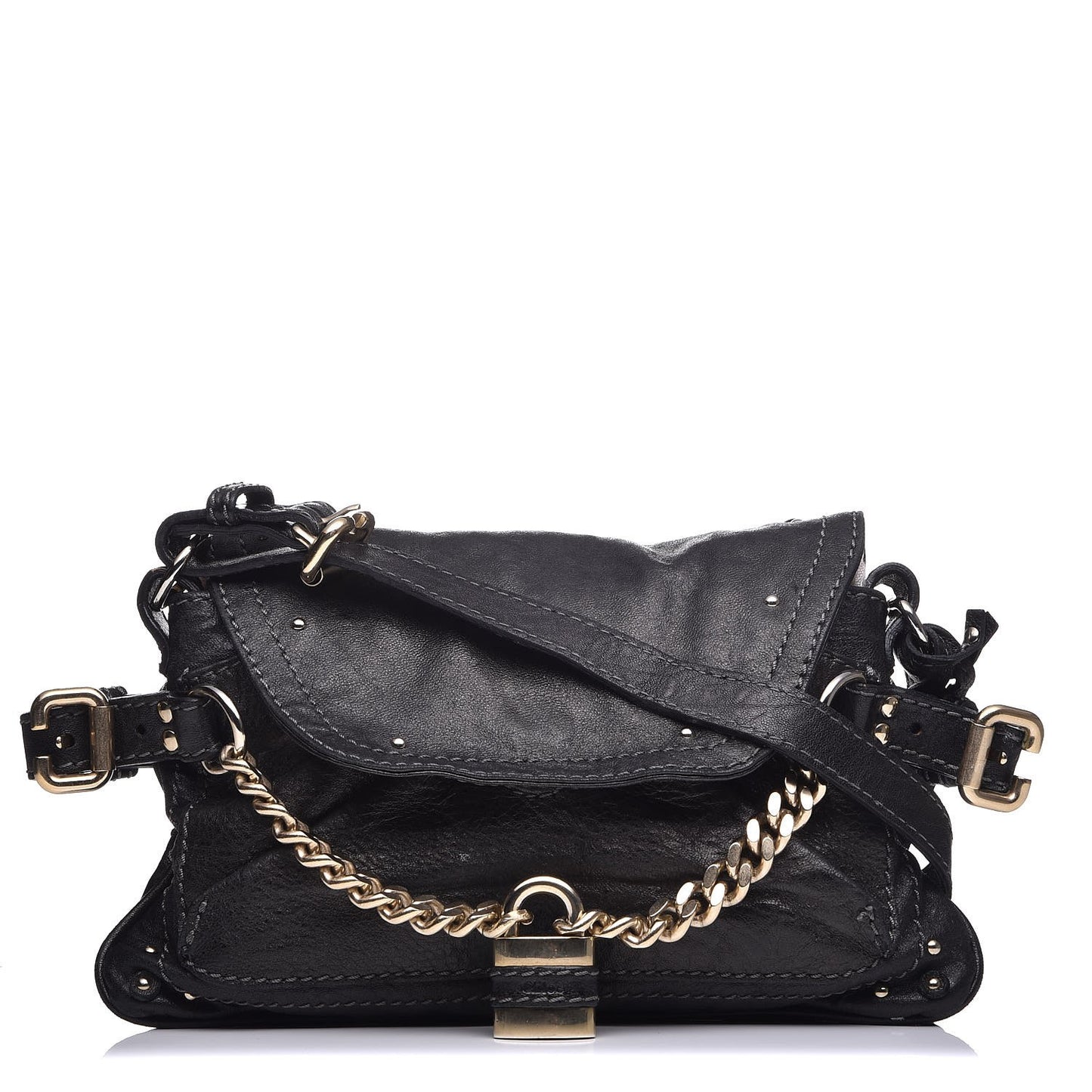 Lambskin Paddington Capsule Satchel Black