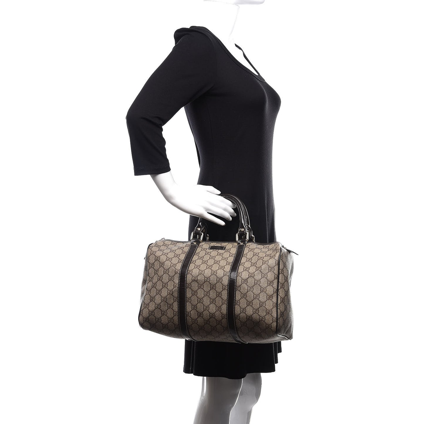 GG Plus Monogram Medium Joy Boston Dark Brown