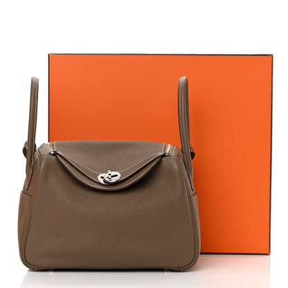 Hermes Taurillon Clemence Lindy 26 Etoupe 13 of 13
