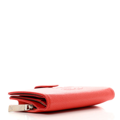 Chanel Caviar Timeless CC Zipped Pocket Wallet Red 4 of 9