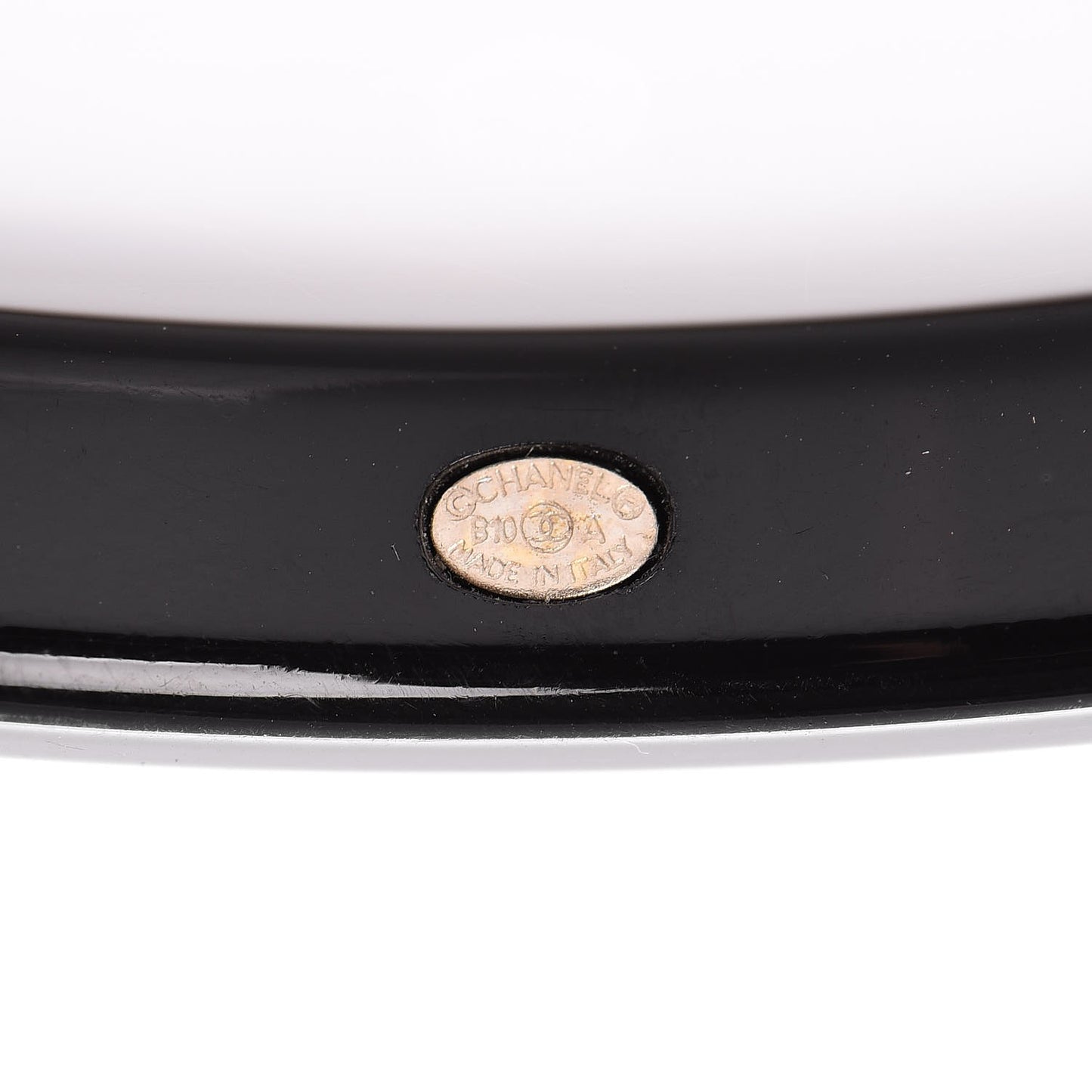 Resin Metal CC Bangle Black