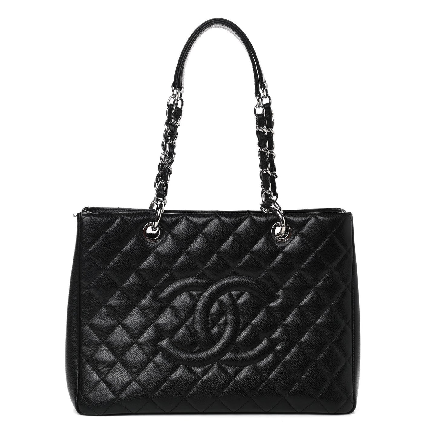 Caviar Quilted Grand Shopping Tote GST Black