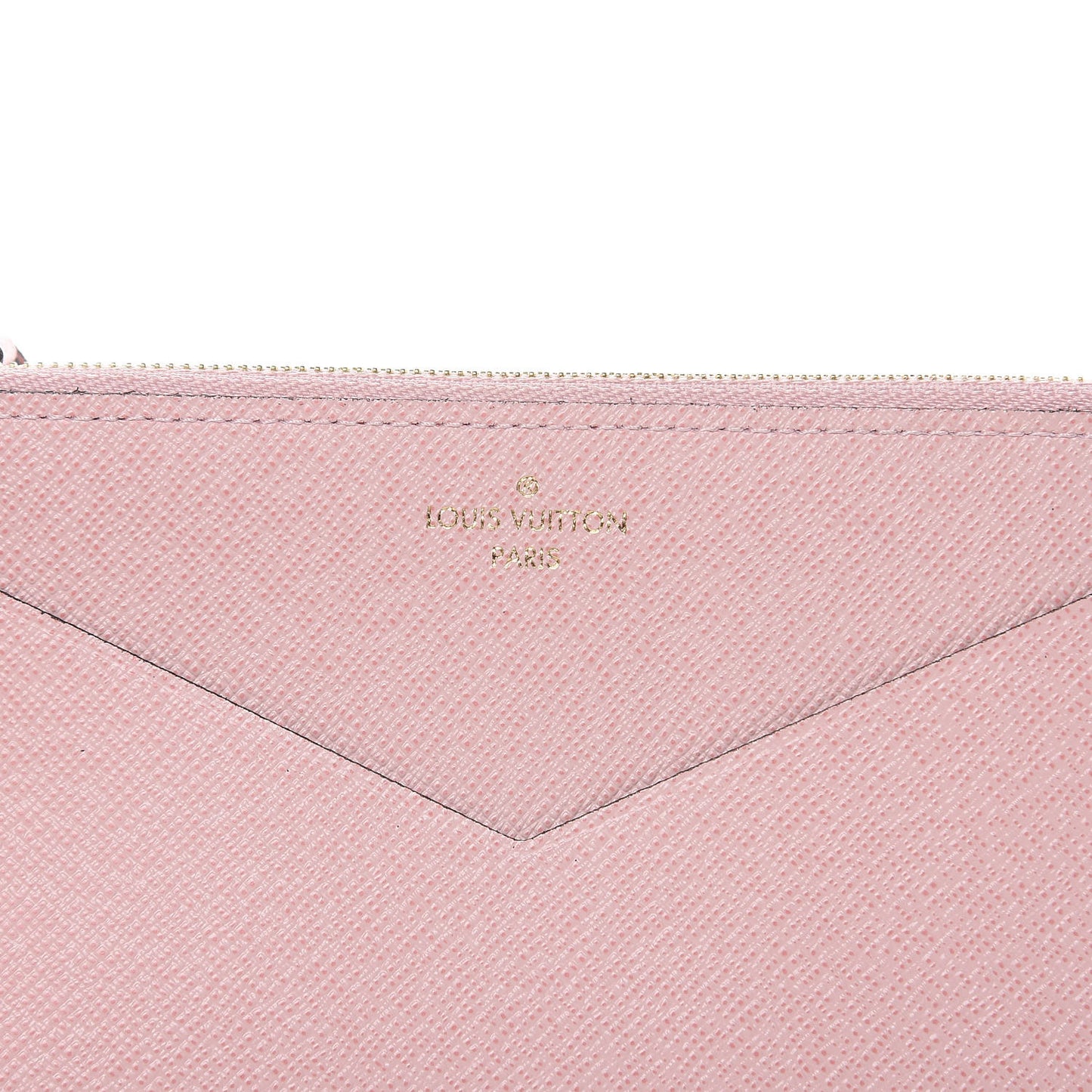 Calfskin Jeanne Wallet Zippered Insert Rose Ballerine