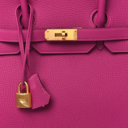 Hermes Togo Horseshoe Birkin 35 Rose Poupre Rose Extreme 8 of 10