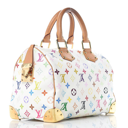 Louis Vuitton Monogram Multicolor Speedy 30 White 3 of 10