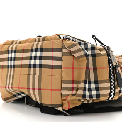 Burberry Nylon Vintage Check Medium Rucksack Backpack Antique Yellow 10 of 10