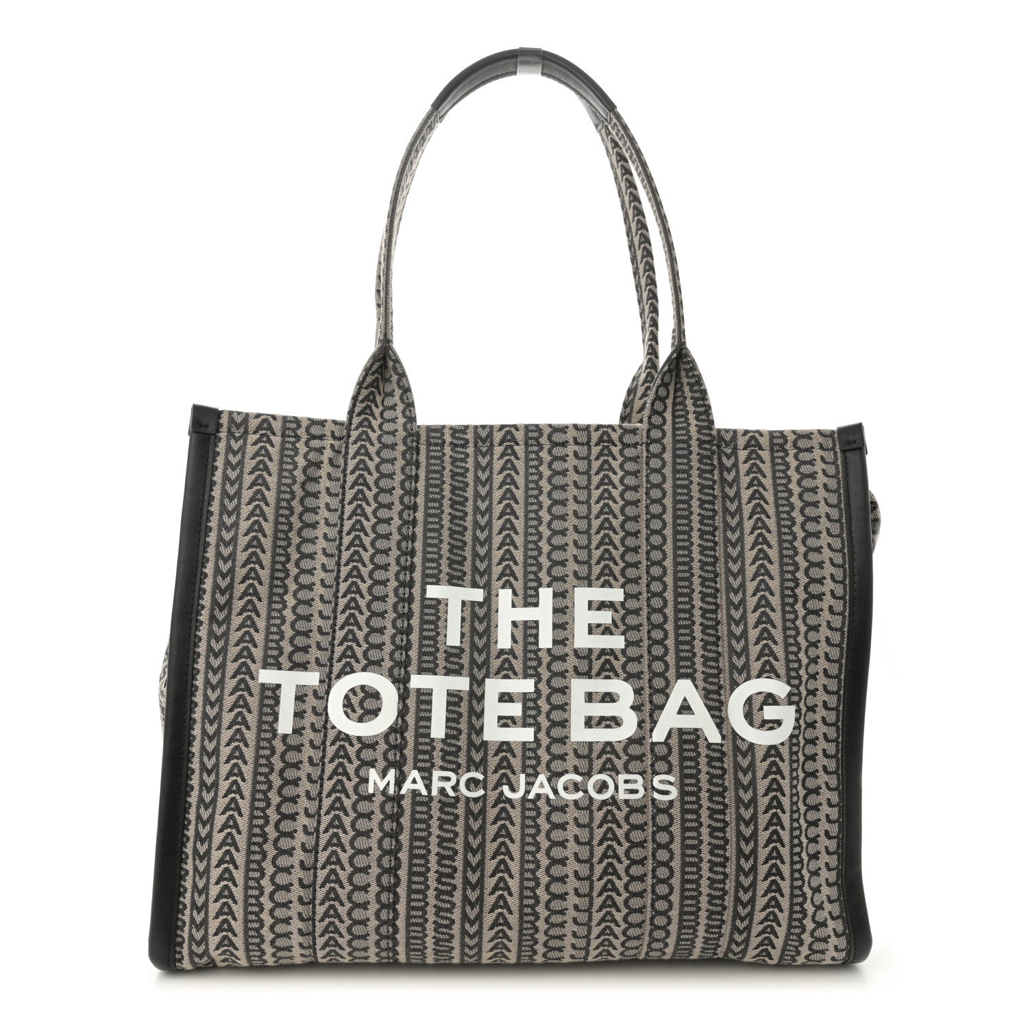 Marc Jacobs Cotton Jacquard Monogram Large The Traveler Tote Bag Beige Multicolor 1 of 11