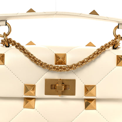 Valentino Garavani Nappa Medium Roman Stud Shoulder Bag Ivory 7 of 10