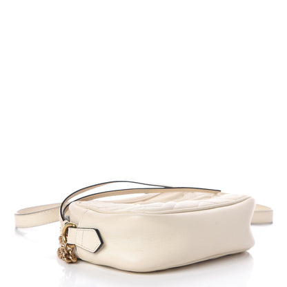 Gucci Calfskin Matelasse Mini GG Marmont Chain Shoulder Bag White 4 of 12