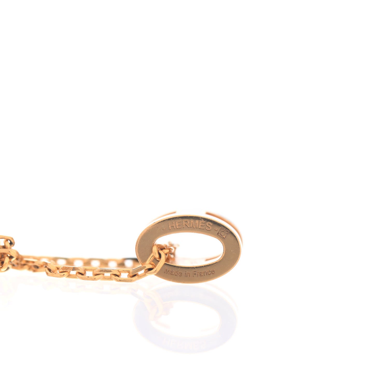 Hermes Lacquered Gold Mini Pop H Pendant Necklace Black 5 of 5