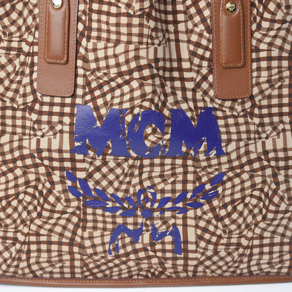 MCM Visetos Medium Liz Reversible Shopper Tote Cognac 18 of 18