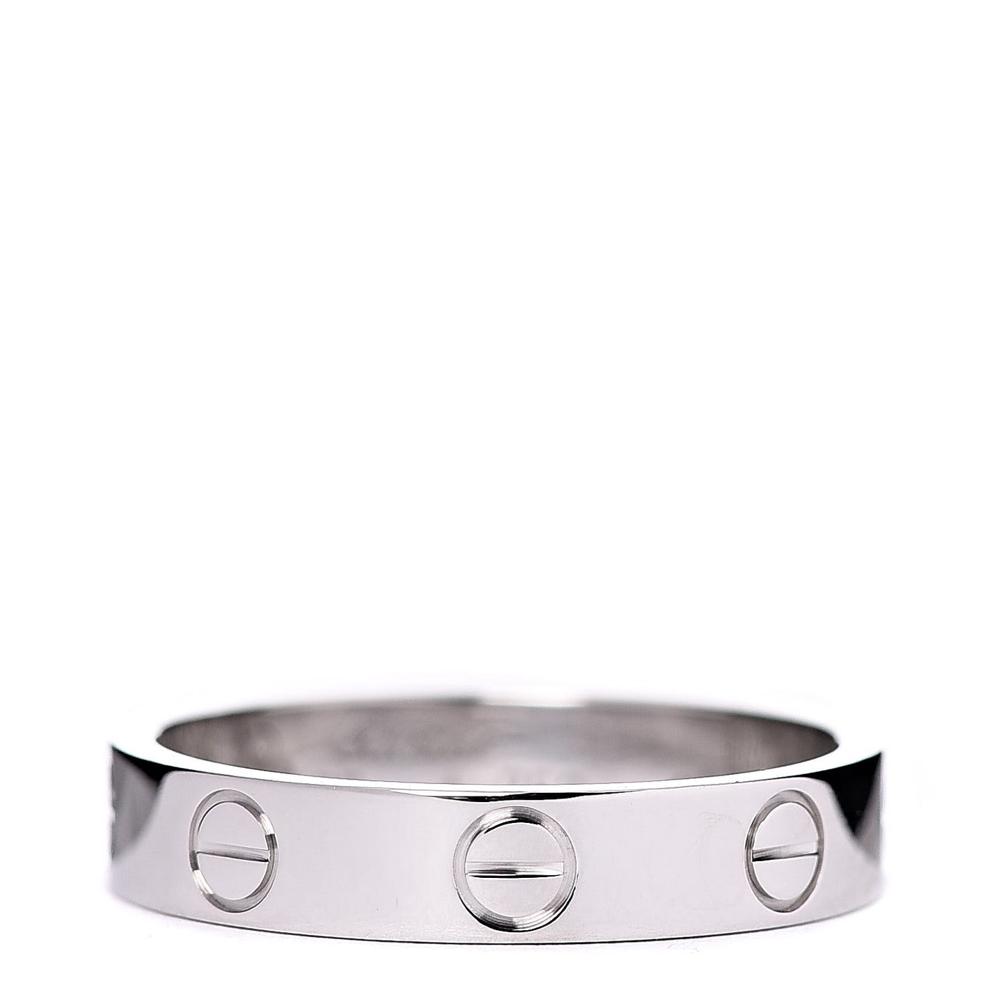 18K White Gold 3.5mm LOVE Wedding Band Ring 51 5.75