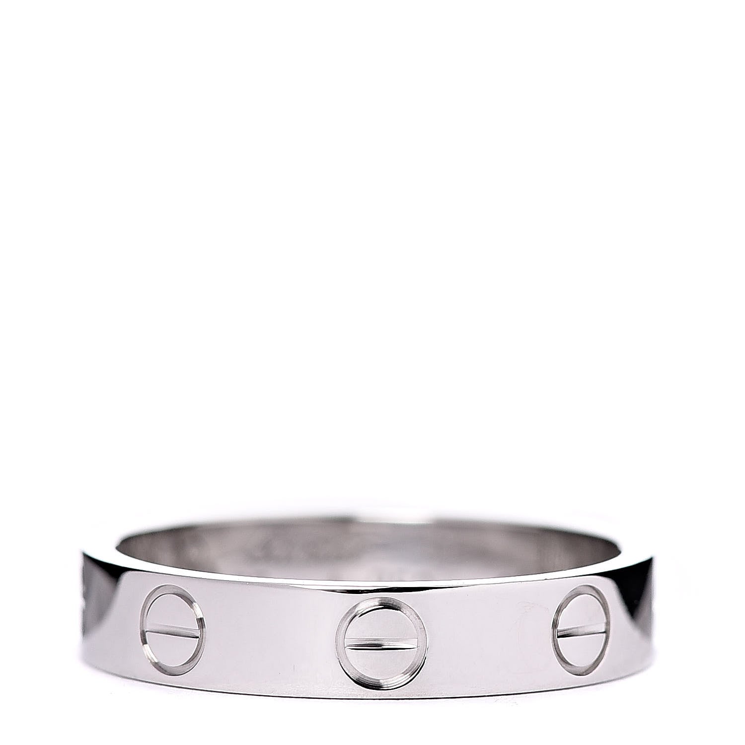 Cartier 18K White Gold 3.5mm LOVE Wedding Band Ring 51 5.75 1 of 4