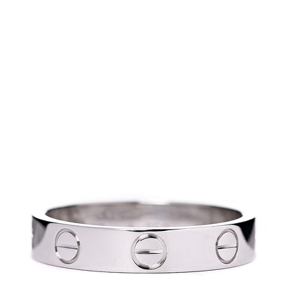 Cartier 18K White Gold 3.5mm LOVE Wedding Band Ring 51 5.75 1 of 4
