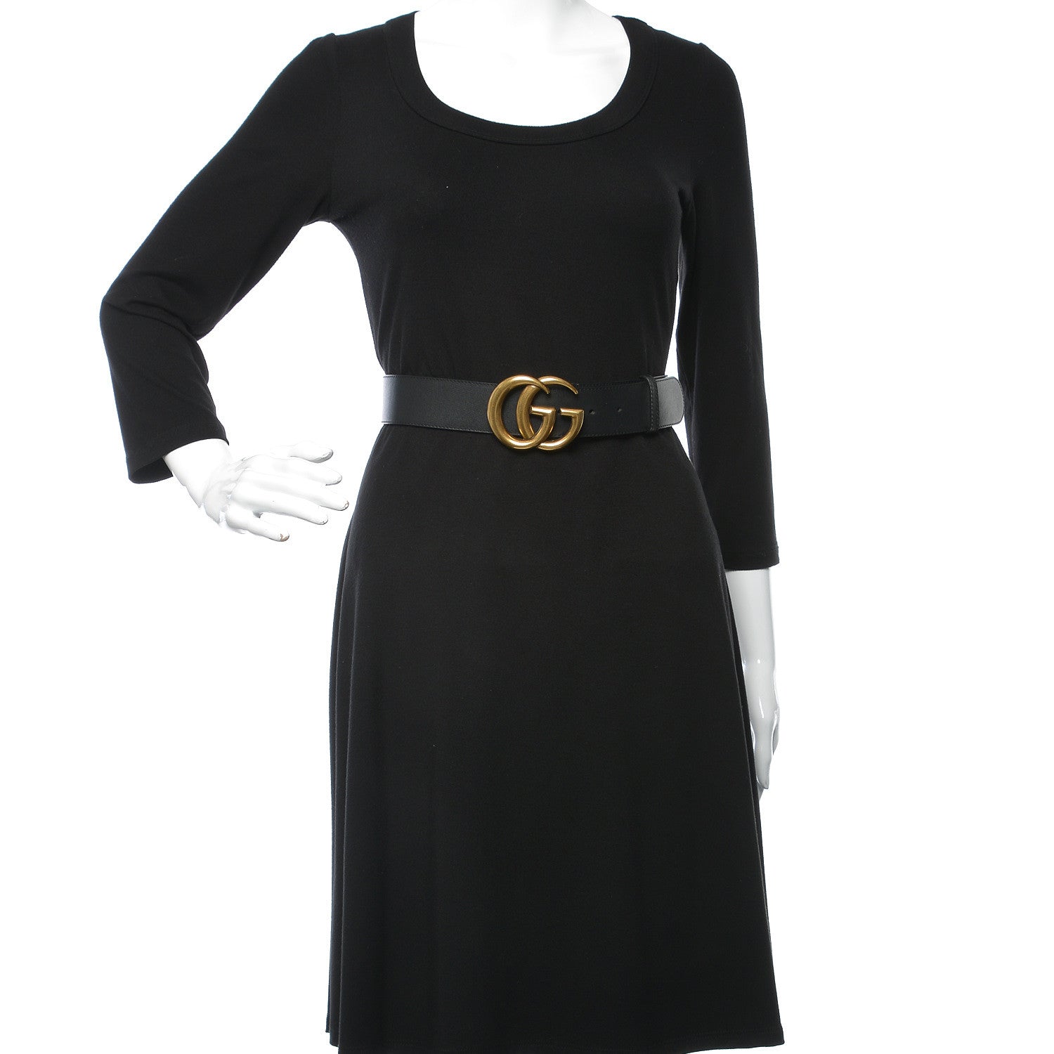 Gucci Calfskin Double G 40mm Belt 80 32 Black 2 of 8