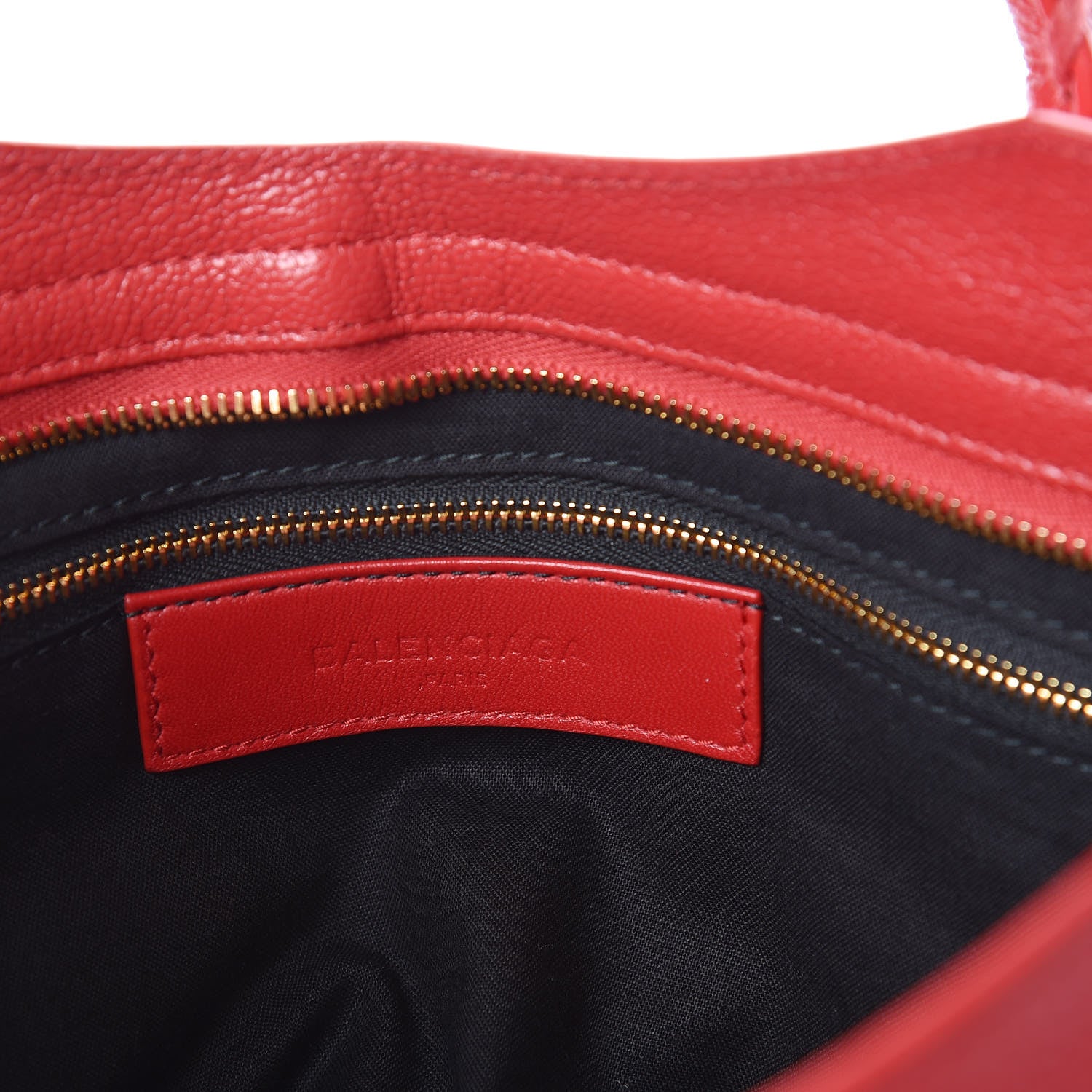 Balenciaga Chevre Gold Metallic Edge Hardware City Rouge Grenade 5 of 8