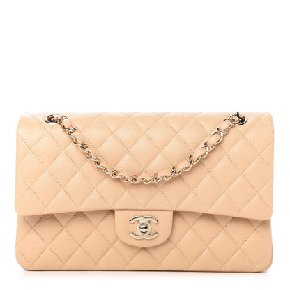 Chanel Caviar Quilted Medium Double Flap Light Beige 1 of 10
