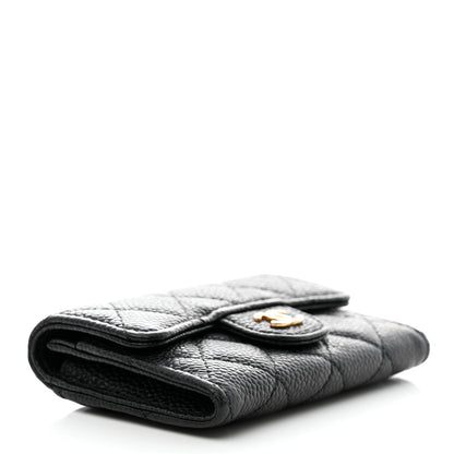 Chanel Caviar Quilted Flap Card Holder Wallet Black 4 of 9