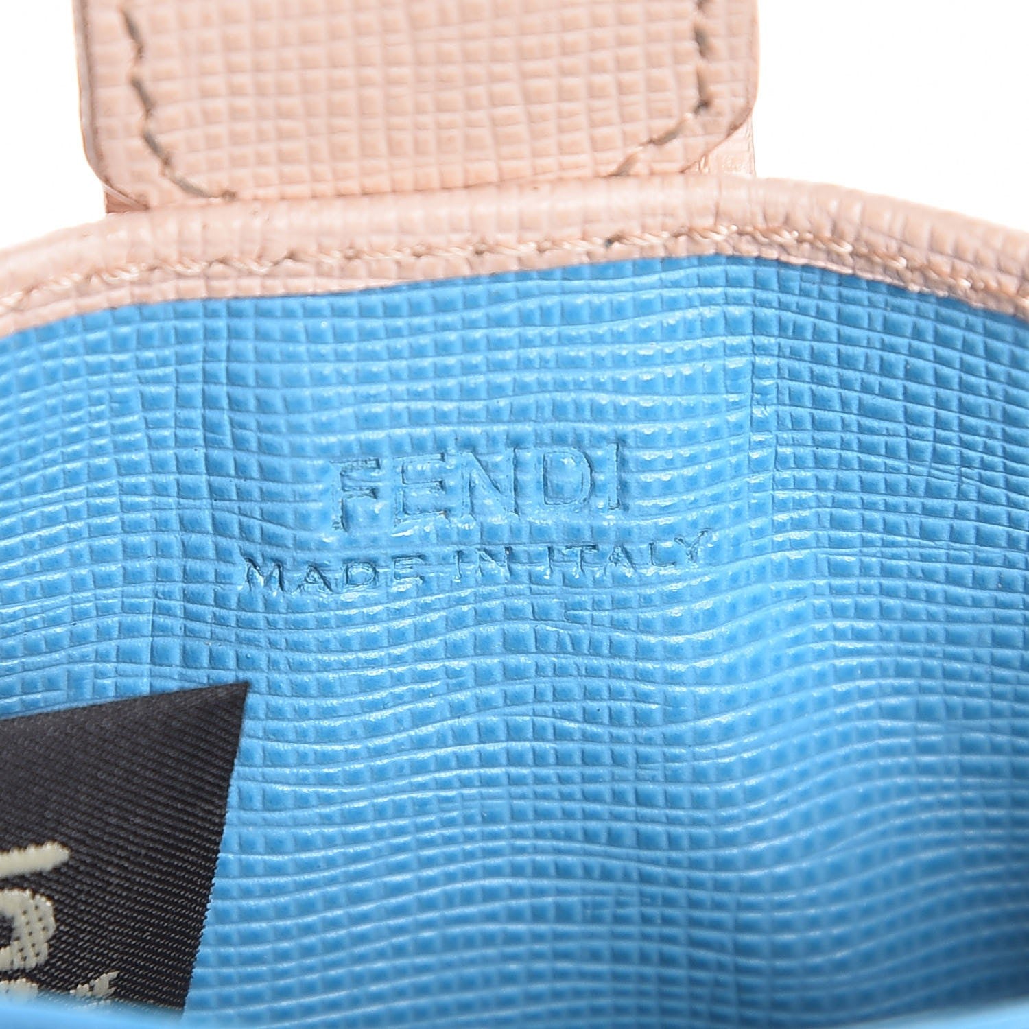 Fendi Vitello Elite Gusseted Card Holder Blue Neon Multicolor 6 of 11