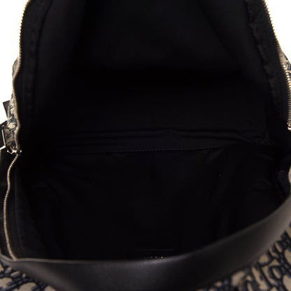 Christian Dior Oblique Calfskin Rider Backpack Beige Black 5 of 14
