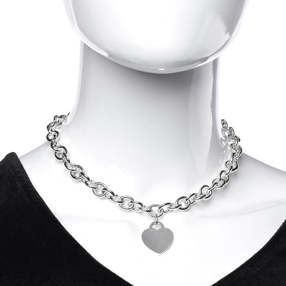 Tiffany Sterling Silver Heart Tag Necklace 2 of 6