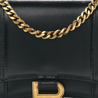 Balenciaga Shiny Box Calfskin Hourglass Chain Bag Black 9 of 12