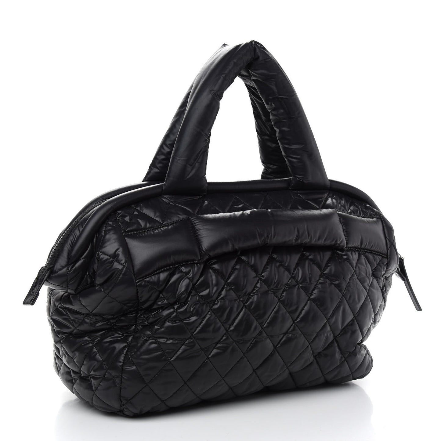 Nylon Quilted Medium Coco Cocoon Tote Black
