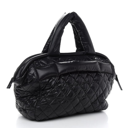 Chanel Nylon Quilted Medium Coco Cocoon Tote Black 3 of 12