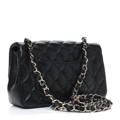 Chanel Lambskin Quilted Mini Rectangular Flap Black 2 of 4
