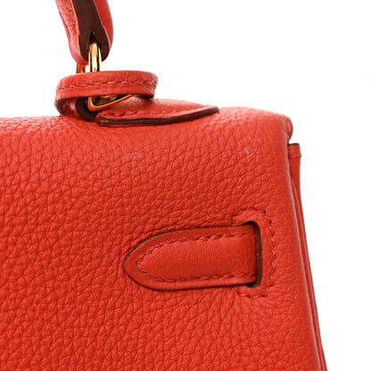 Hermes Togo Kelly Retourne 25 Capucine 12 of 13