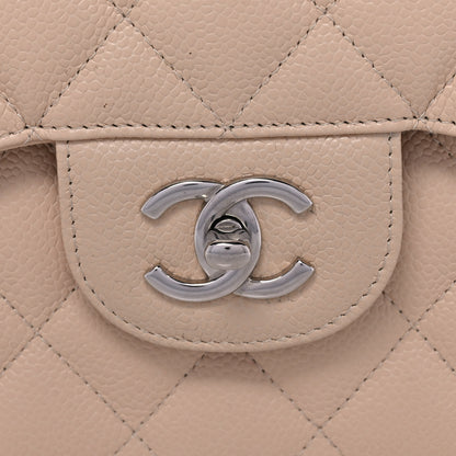 Chanel Caviar Quilted Jumbo Double Flap Beige Clair 8 of 19