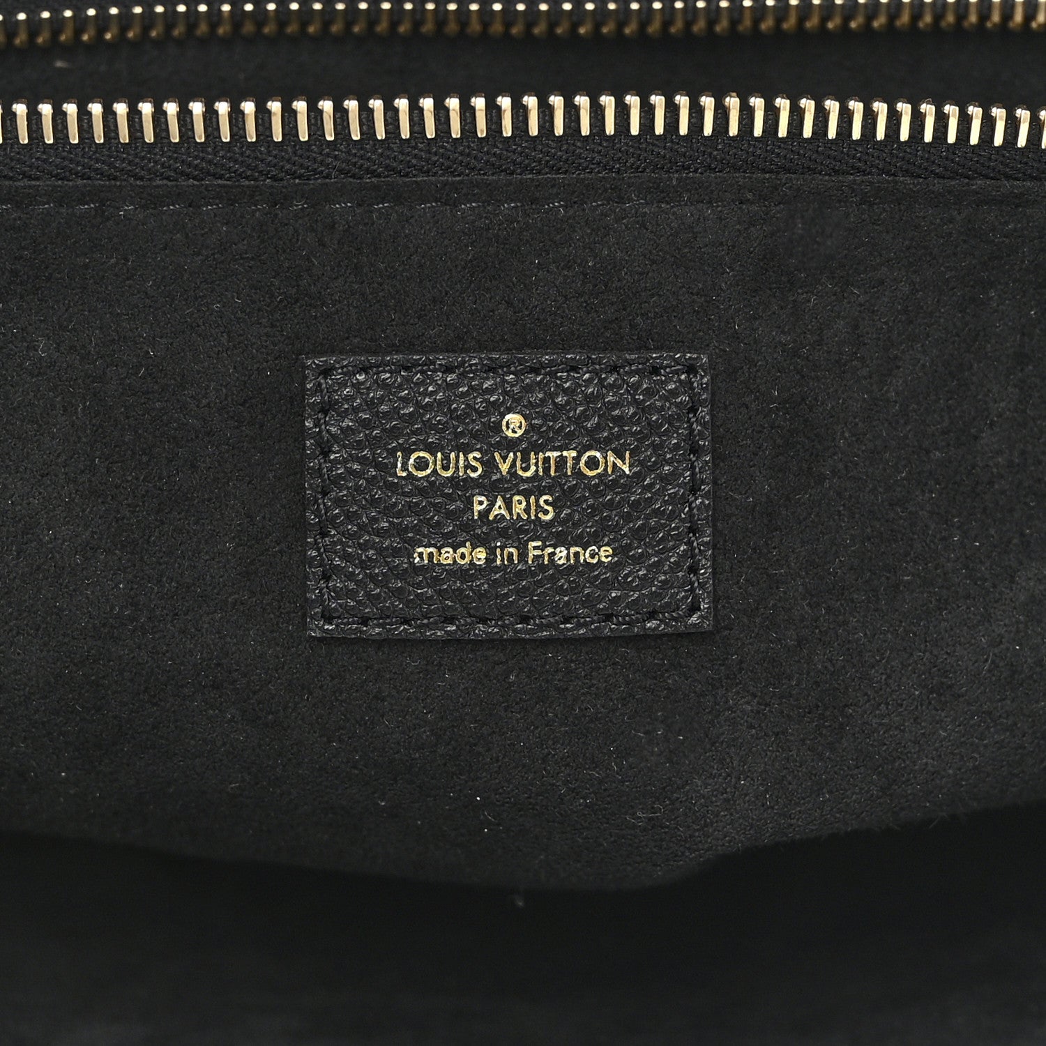 Louis Vuitton Empreinte Monogram Giant Neverfull MM Black Beige 7 of 10