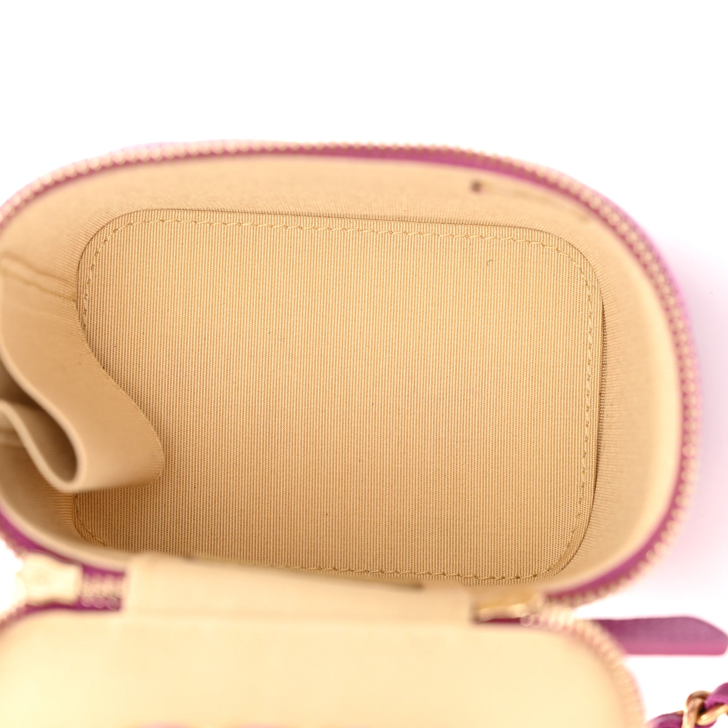 Chanel Lambskin Quilted Pearl Crush Mini Vanity Case With Chain Purple 5 of 10