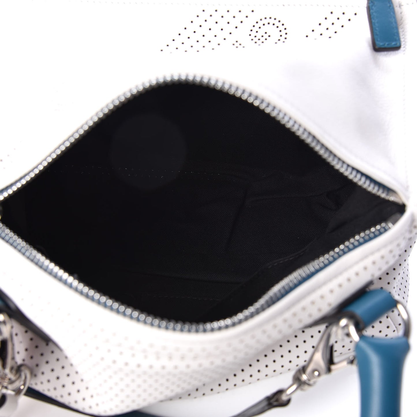 Lambskin Perforated Small Pandora White