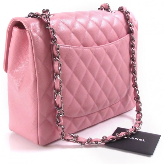 Chanel Caviar Jumbo Classic Flap Pink 3 of 12