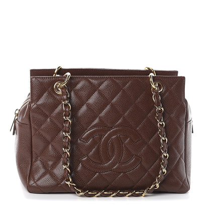 Chanel Caviar Quilted Petit Timeless Tote PTT Brown 1 of 8