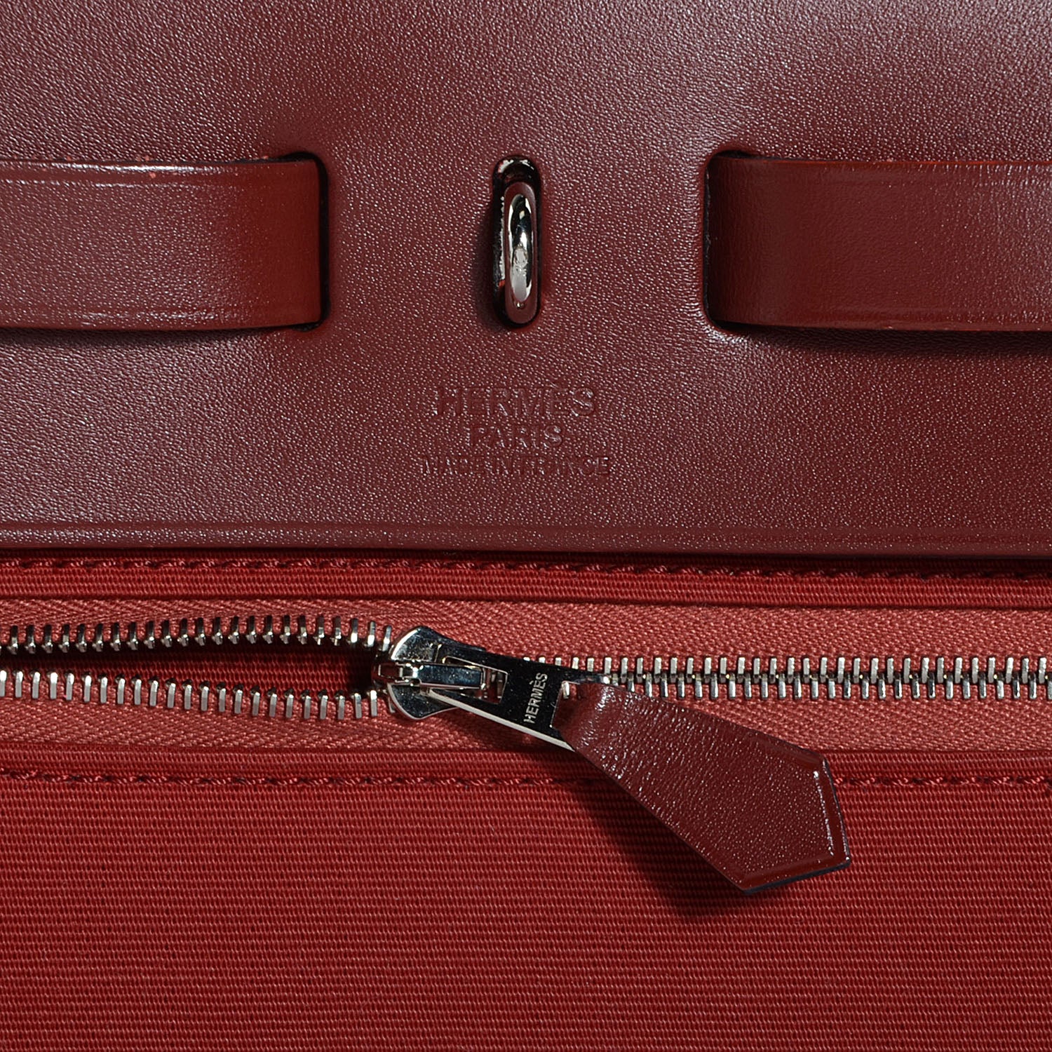 Hermes Toile Herbag Zip 31 PM Rouge H 10 of 12