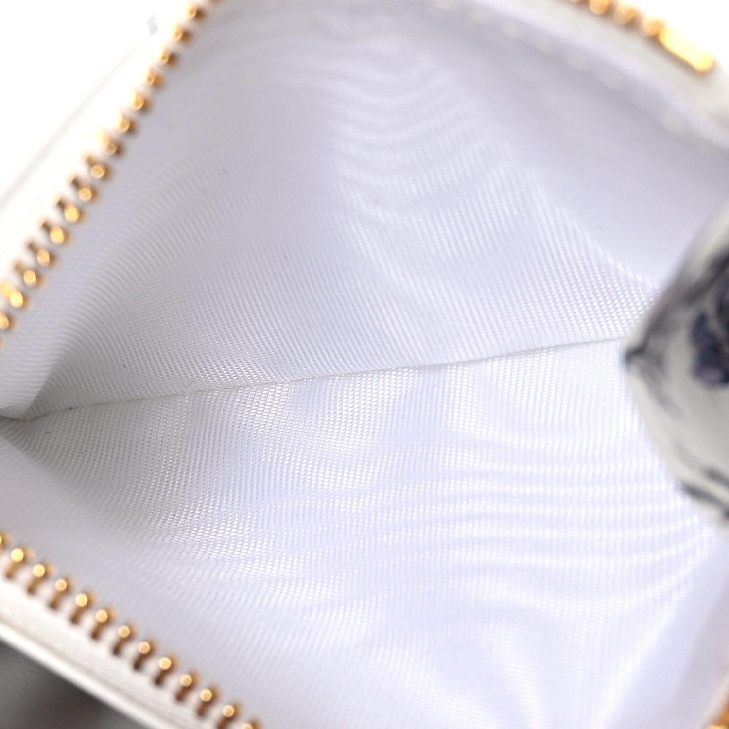 Christian Dior Calfskin Print Caro XS Wallet White Multicolor 5 of 10