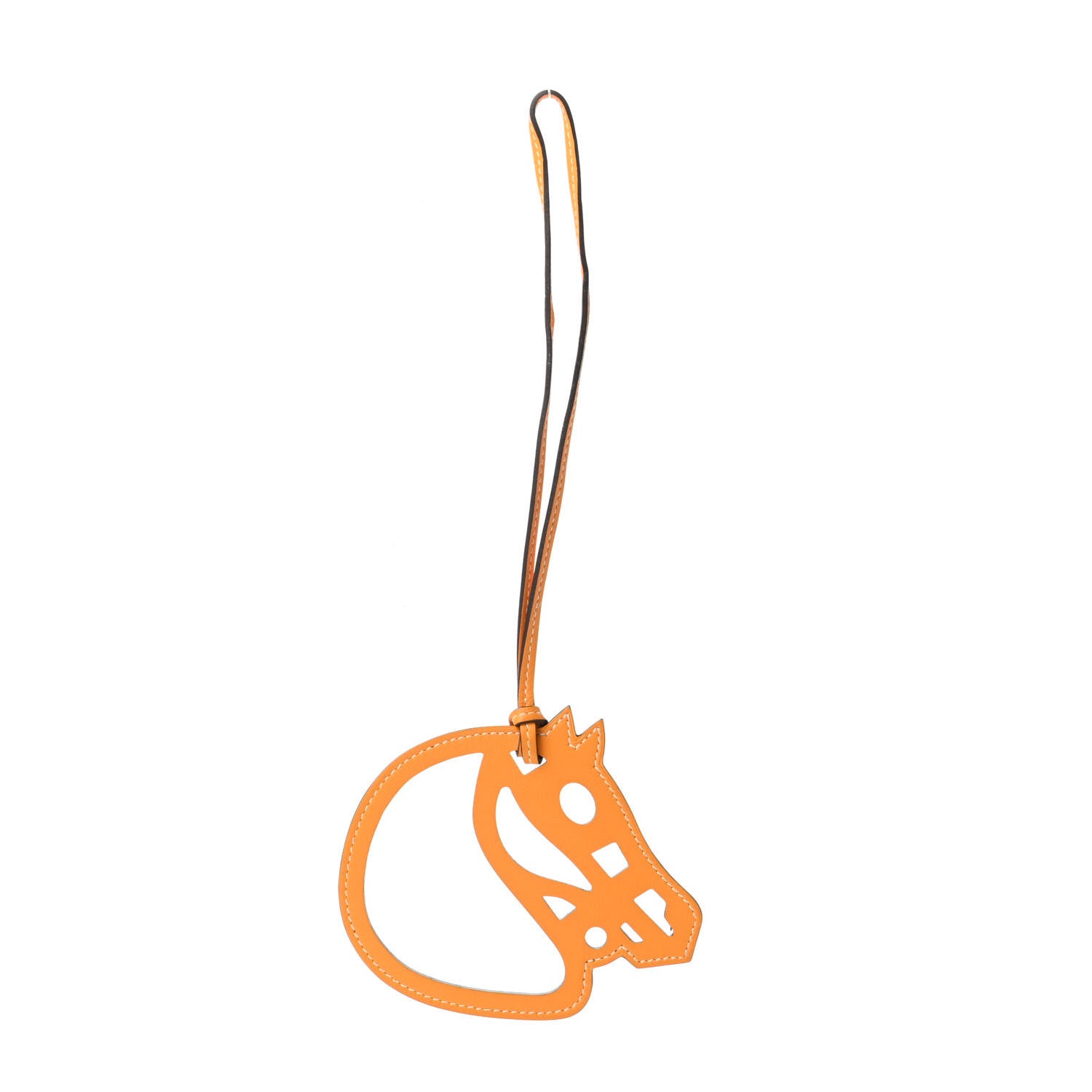 Hermes Swift Paddock Cheval Horse Bag Charm Jaune D'or 1 of 3