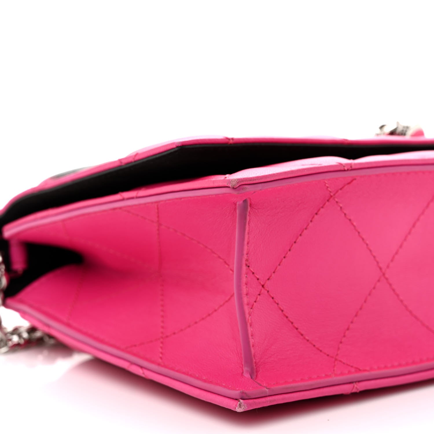 Alexander McQueen Calfskin Quilted Graffiti Skull Medium Chain Crossbody Bag Pink 8 of 9