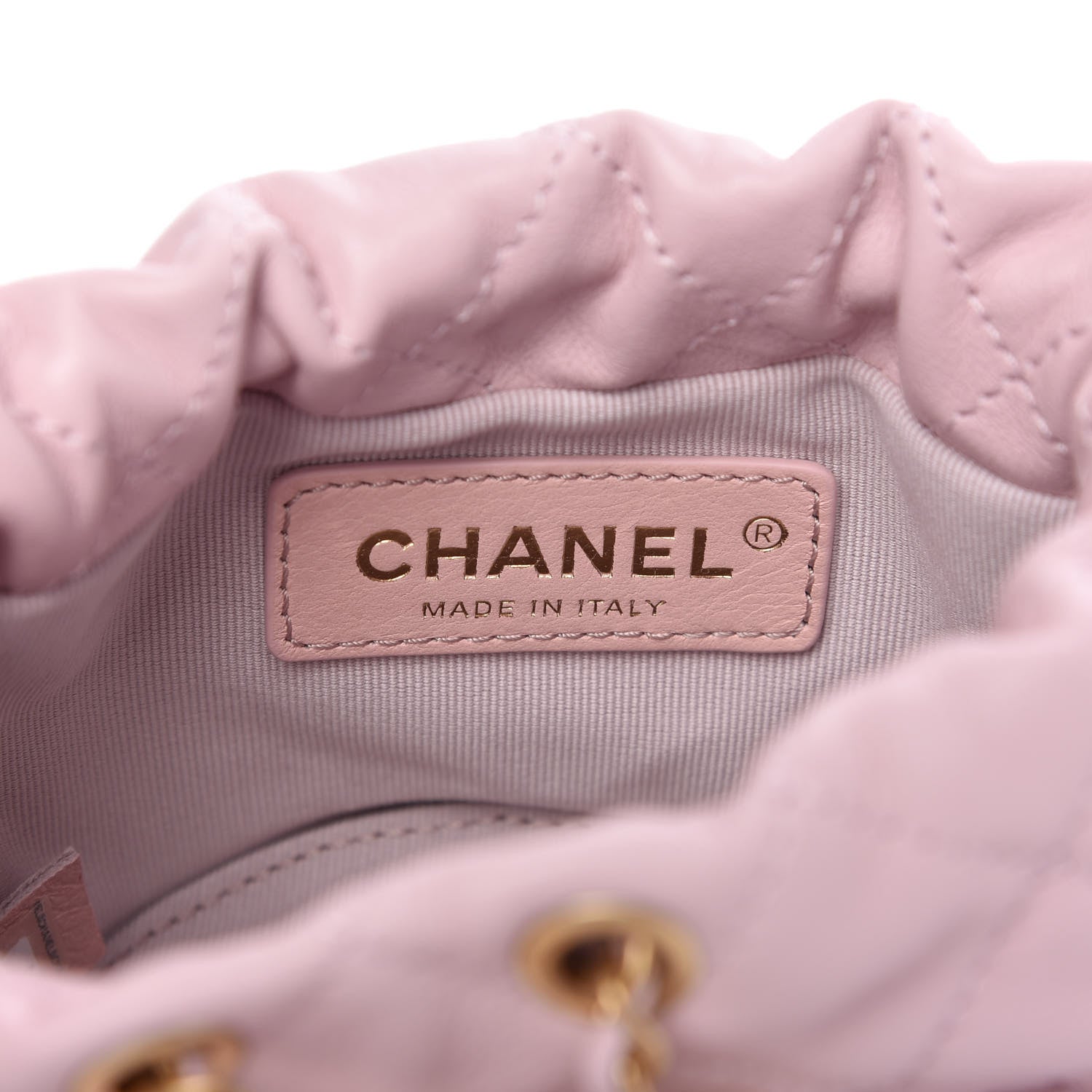 Chanel Calfskin Quilted Pearl Mini About Pearls Drawstring Bucket Light Pink 8 of 11