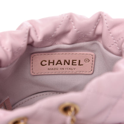 Chanel Calfskin Quilted Pearl Mini About Pearls Drawstring Bucket Light Pink 8 of 11