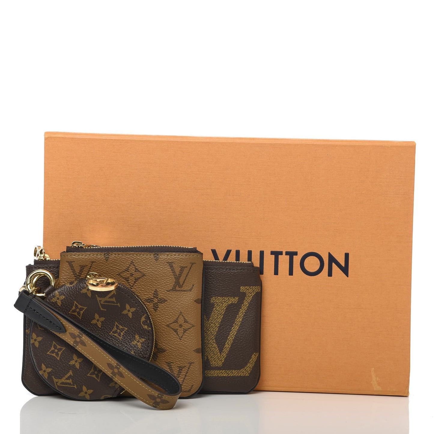 Reverse Monogram Giant Trio Pouch