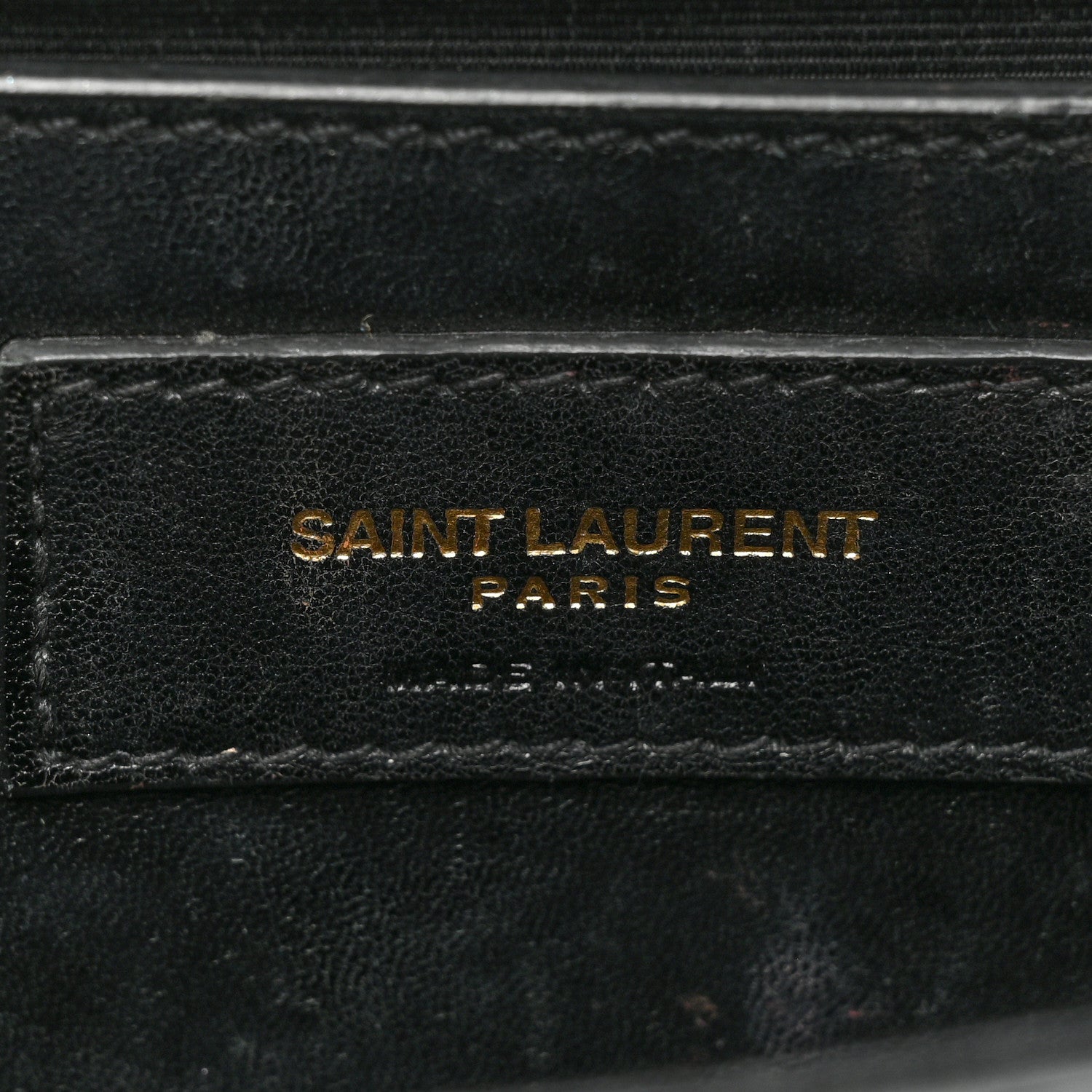 Saint Laurent Calfskin Crocodile Embossed Medium Classic Monogram Kate Tassel Satchel Black 6 of 19