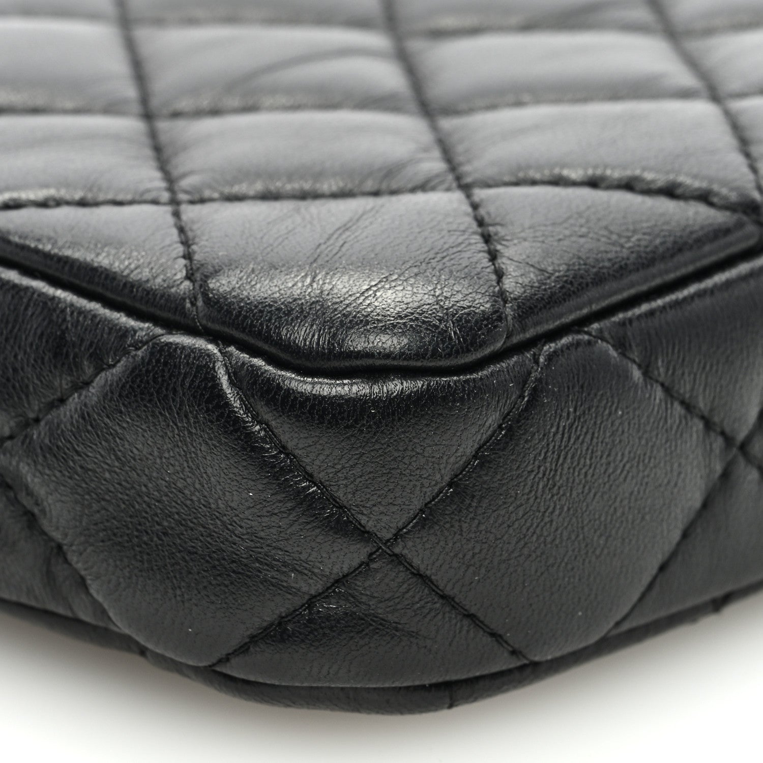 Chanel Lambskin Quilted Small Clutch With Chain Black 9 of 10
