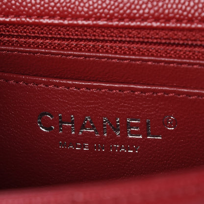 Chanel Caviar Quilted Mini Rectangular Flap Red 6 of 8