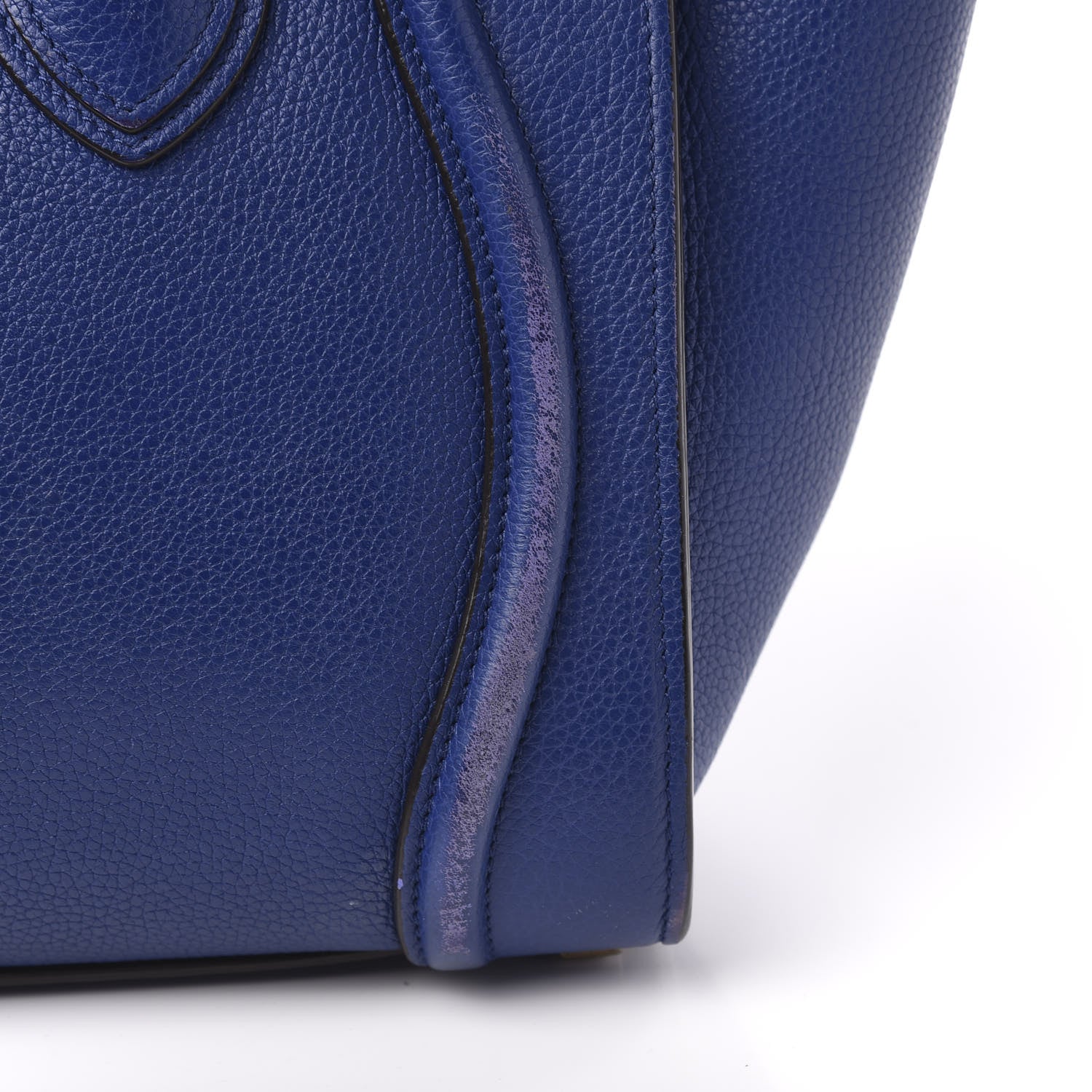 Celine Drummed Calfskin Micro Luggage Indigo 13 of 16