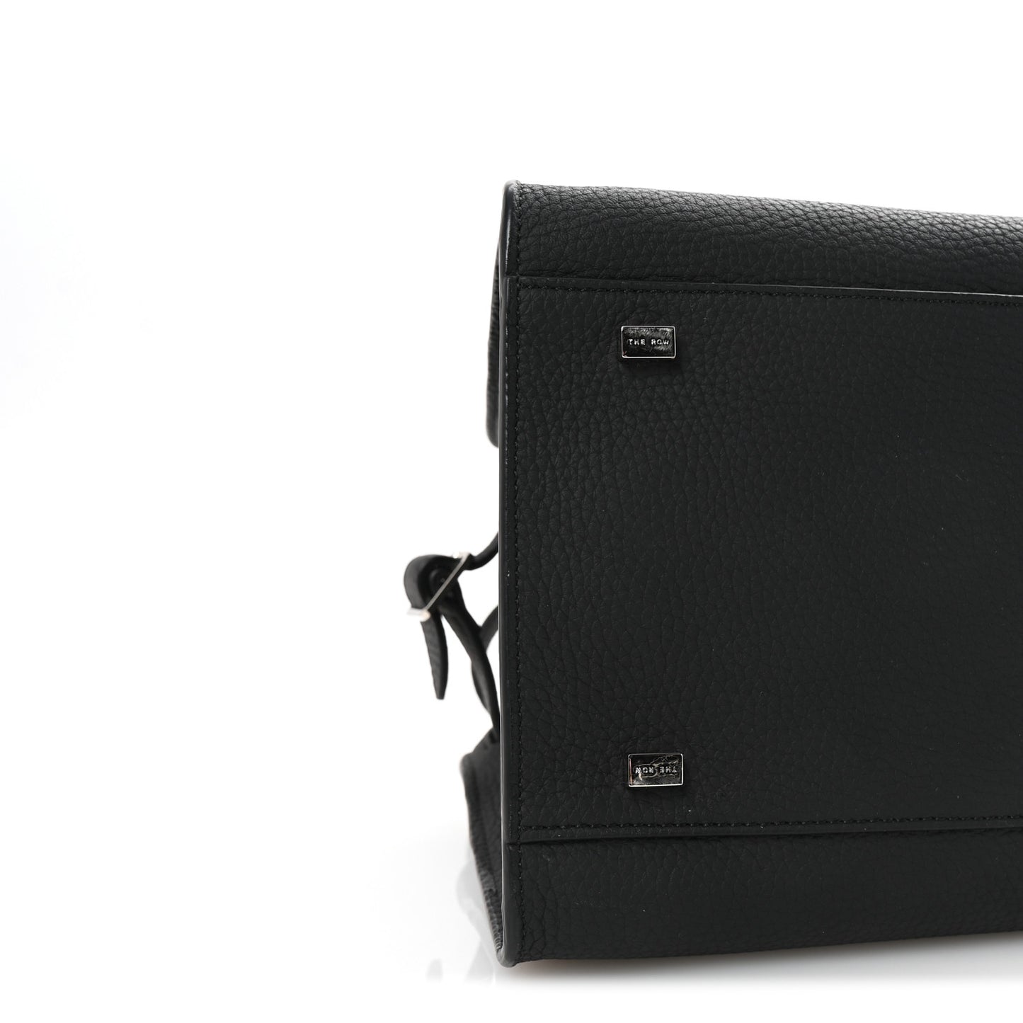 Matte Grained Calfskin Soft Margaux 10 Bag Black
